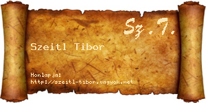Szeitl Tibor névjegykártya